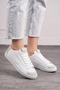 Daily White Stone Women's Sneaker Lace-Up Serrated Sole Suede Detailed Walking Sports Shoes 07 - 6