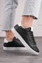 Daily Black Women's Sneaker Lace-Up Serrated Sole Suede Detailed Walking Sports Shoes 07 - 4