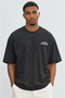Men's Hallelujah Printed Oversize T-Shirt Black - 2