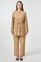 Button Detailed Double Suit Set of Cotton Beige - 5