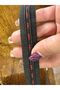 Red Patterned Black Embroidered Stripe Sewn Clothing Accessory - 2 cm (1 Meter) - 2