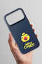 iPhone 17 Pro Max Compatible Yellow Canary Navy Blue Silicone Phone Case - 3