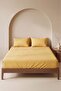 Yellow Double Cotton Flat Sheet