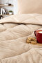Double size luxury beige 4 seasons wellsoft duvet set double sided 195x215 cm (2 pillow cases included) - 6