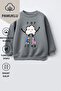 Girl's 3 Thread Fabric Cotton Popcorn Printed Sweatshirt - 2