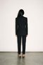 Black Single Button Detailed Jacket, Slim Fit Trousers Suit with Pocket Detail - 4