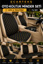 Anti-Sweat Car Seat Cushion Set with Pockets, Easy to Install, Universal Protective Cover, Fabric, Yellow