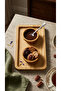 Bamboo 3-Piece Breakfast and Presentation Set - Rectangular Presentation Tray and 2 Snack Bowls - 3