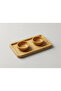Bamboo 3-Piece Breakfast and Presentation Set - Rectangular Presentation Tray and 2 Snack Bowls