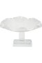Al Saif Gallery Stainless Steel Serving Stand, 14x14x8 cm, Acrylic Base, Wavy - Transparent Silver