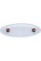Al Saif Gallery Porcelain Serving Plate, 35.9 x 25.7 x 4.3 cm, Round - White - 2