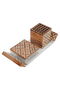 Saif Gallery Wood Incense Burner Set, Pearl Pattern, 3 Pieces - Brown