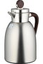 Al Saif Gallery Stainless Steel Yarn Thermos, 0.7 Liter, Glass Inner Container, Push Button, Wooden Handle, Self-Service - Matte Silver - 4