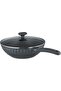Aluminum Frying Pan, 30cm, Tefal Non-Stick, Deep Round, Glass Lid - Dark Grey - 2