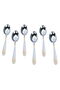 Al Saif Gallery Stainless Steel Tea Spoon Set, 6 Pieces - Silver Gold - 3