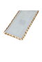 Al Saif Gallery glass sweet dish, 22x10x2.5 cm, rectangular, with gold rim, small - clear - 2
