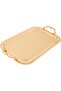 Al Saif Gallery steel tray set, two pieces, rectangular, engraved - gold - 2
