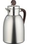 Al Saif Gallery Stainless Steel Yarn Thermos, 1.3 Liters, Glass Inner Container, Push Button, Wooden Handle - Matte Silver - 4