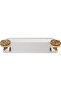 Saif Gallery Steel Serving Tray, Rectangular, with Handle - Black