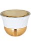 Al Saif Gallery porcelain Arabic coffee cups set, golden wavy, 12 pieces - white - 2