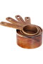 Al Saif Gallery Wooden Measuring Cups Set, 60/80/125/250 ml, 4 Pieces - Brown - 7