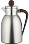 Al Saif Gallery Stainless Steel Yarn Thermos, 1.3 Liters, Glass Inner Container, Push Button, Wooden Handle - Matte Silver - 2