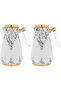 A White Magic Thermos Set With A Transparent Gold Handle, Two Pieces - 2