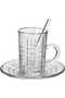 Al Saif Gallery Glass Tea and Coffee Bialat Set, 30 Pieces - Clear - 4