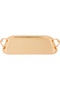 Al Saif Gallery steel tray set, two pieces, rectangular, engraved - gold - 3
