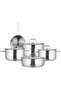 MIROLEX Stainless Steel Cookware Set, 9 Pieces - Silver - 2