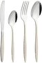 Al Saif Gallery Stainless Steel Cutlery Set, 24 Pieces - Silver Gold