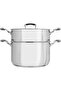 Steel Cookware Set, 11 Pieces, Silicone Handle - Silver - 7