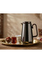 Al Saif Gallery Stainless Steel Thermos, 0.7 Liter, Tempered Glass Interior, Push Button, Self-Service, Wooden Handle - Glossy Black - 2