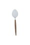 Al Saif Gallery steel tea spoons, wooden handle, 6 pieces - silver - 5