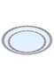 Al Saif Gallery melamine plate, 40 cm, round, Asiri pattern - white