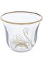 Al Saif Gallery Flamingo Glass Coffee Cup Set, 90ml, 6 Pieces - Clear - 2