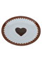 Al Saif Gallery plastic serving plate, 16 cm, heart pattern - brown - 4