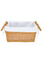 Al Saif Gallery Rectangular Wicker Serving Basket, 40 X 30 X 20 Cm - Beige