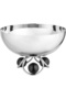 Al Saif Gallery Stainless Steel Serving Bowl, 24x24x15 cm, Round, Base - Silver Black - 2