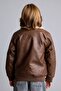 Polo Collar Plush Lining Zippered Coat for Boys E7380A825Au - 7