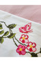 Double Lace Floral Embroidered Duvet Cover Set-White&Pink - 6