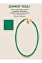 Green Sand Bead Gold Star Detailed Necklace 45cm - 2