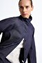 High Collar Drawstring Regular Fit Jean Look Jacket I4072Ax26Au - 4