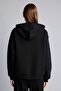 Black Back to School Relax Fit Hooded Thick Basic Plain Pocket Zipper Sweatshirt D8717Ax24Wn - 8