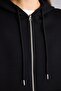 Black Back to School Relax Fit Hooded Thick Basic Plain Pocket Zipper Sweatshirt D8717Ax24Wn - 7