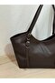 Soft Leather Women's Shoulder Bag with Belt Detail - 3