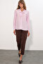 Women's Polka Dot Scarf Collar Blouse 1427 - Pink - 2