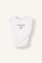 Slim Fit Crew Neck Printed Side Elastic Gathered Ribbed Undershirt I6390Ax26Hs - 6