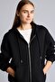 Black Back to School Relax Fit Hooded Thick Basic Plain Pocket Zipper Sweatshirt D8717Ax24Wn - 4