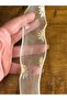Ecru Daisy Patterned Tulle Strip Sewing Clothing Accessory - 5 cm (1 Meter) - 3